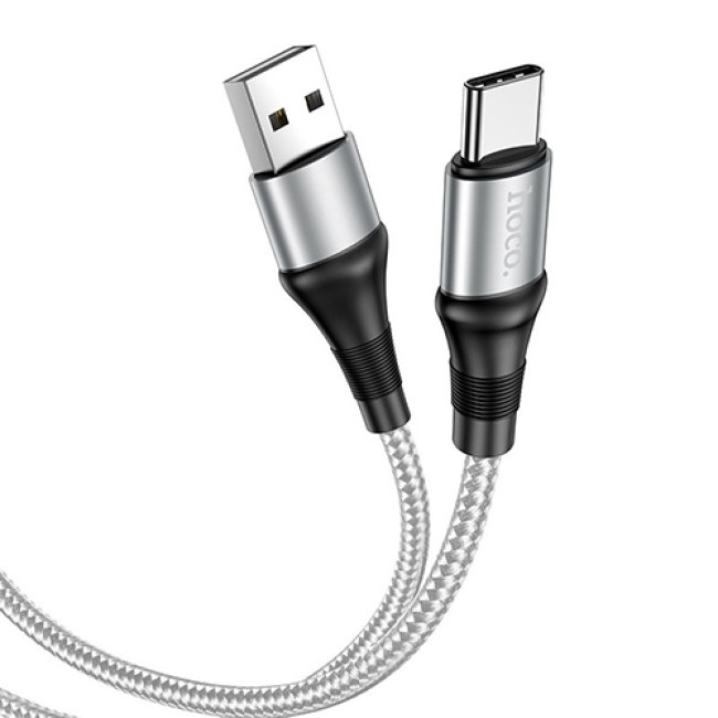 USB кабель Hoco X50 Excellent Type-C, длина 1,0 метр (Серый) - фото 2 - id-p202422460