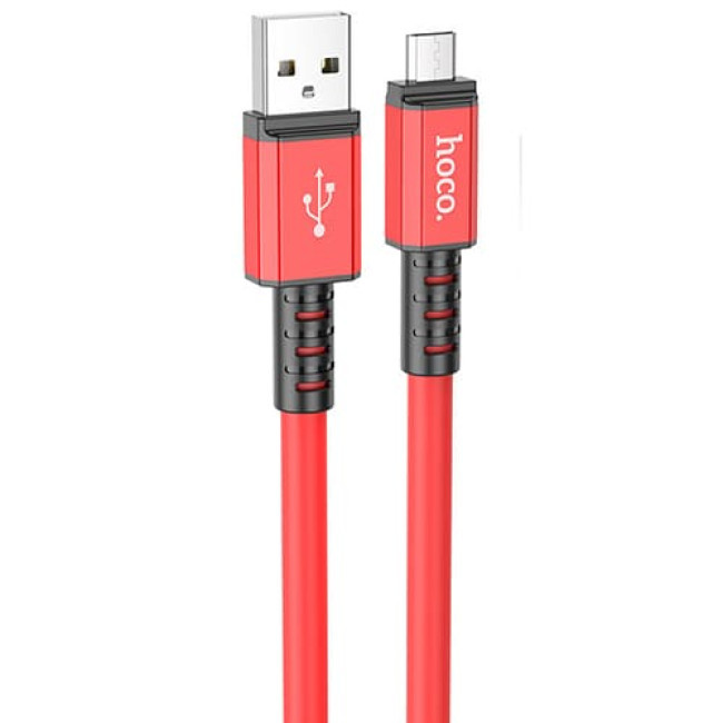 USB кабель Hoco X85 Strength MicroUSB, длина 1 метр (Красный) - фото 3 - id-p202422462