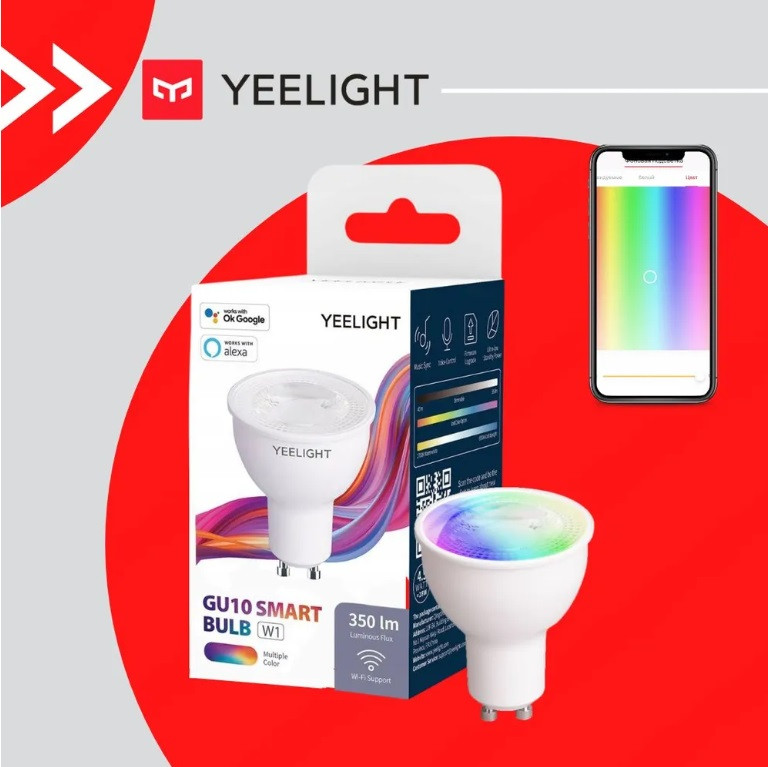 Умная лампочка Yeelight LED Smart Bulb Multicolor GU10 YLDP004-A