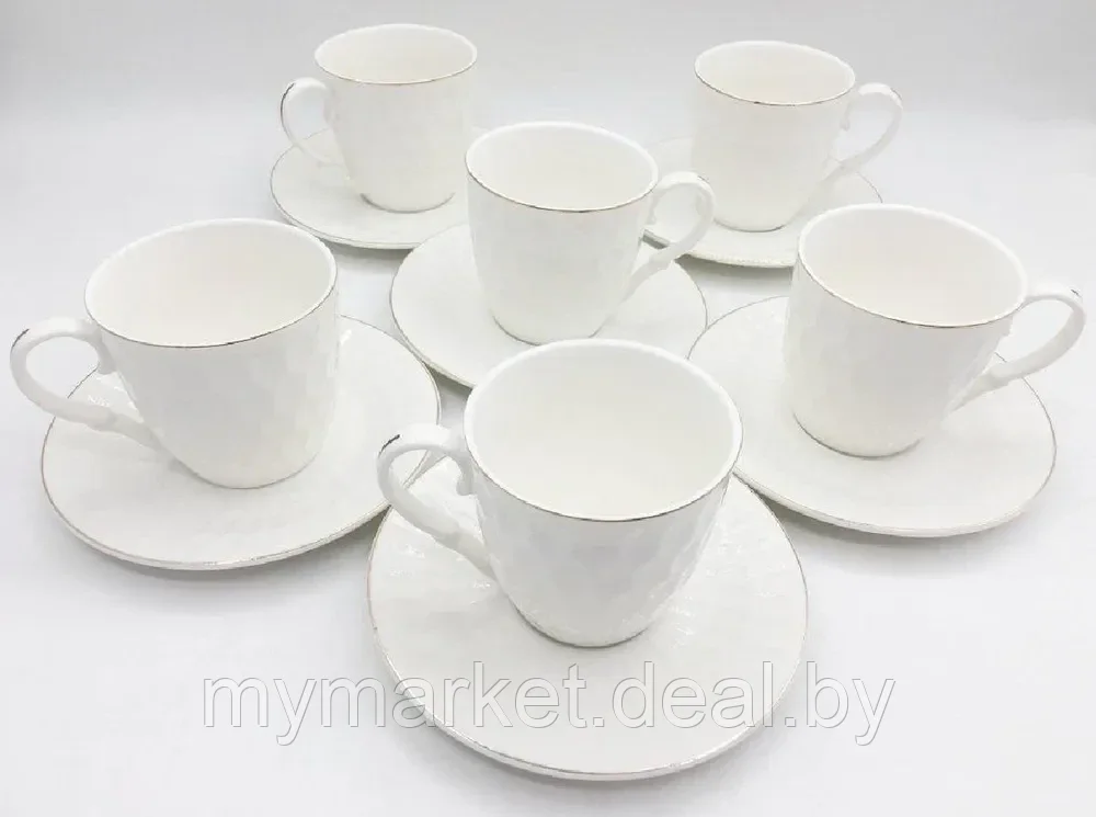 Чайный набор фарфоровый 240 мл на 6 персон Bekker BK-6899 - фото 4 - id-p202436939