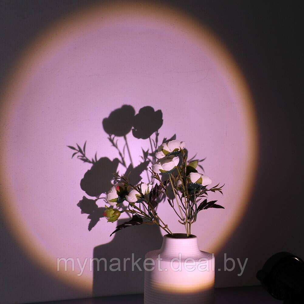 Проекционный светильник Golden Sunset Lamp LED / USB проектор атмосферная лампа для фото / тик ток лампа - фото 6 - id-p202436941