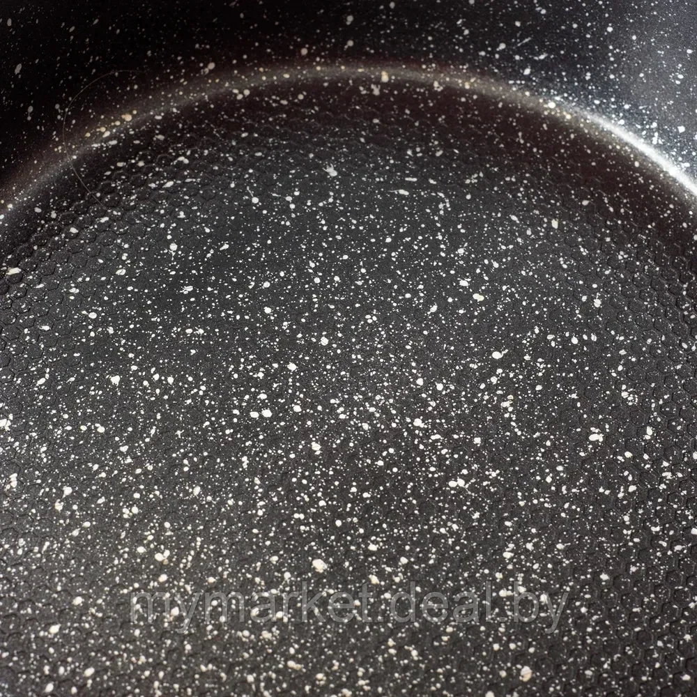 Сковорода глубокая с крышкой 22 см антипригарное гранитное покрытие PETERHOF PH-15402S-22 - фото 5 - id-p202437095