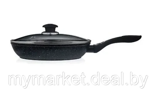 Сковорода с крышкой 26 см, антипригарное мраморное покрытие Bekker BK-3768 - фото 7 - id-p202437131