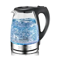 Чайник электрический стеклянный 1.7 л, мощность 2200 Вт, синяя подсветка Royalty Line RL-GWK-2200 BLU