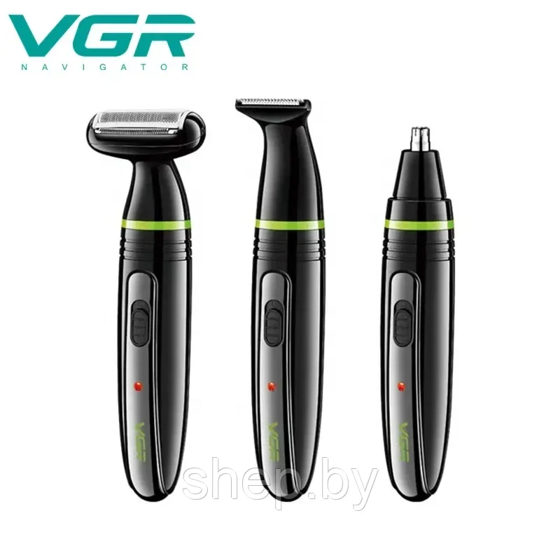 Машинка для стрижки волос VGR V-016 3 в 1 / Триммер для бровей / Триммер для бороды / Триммер для носа - фото 2 - id-p202437314