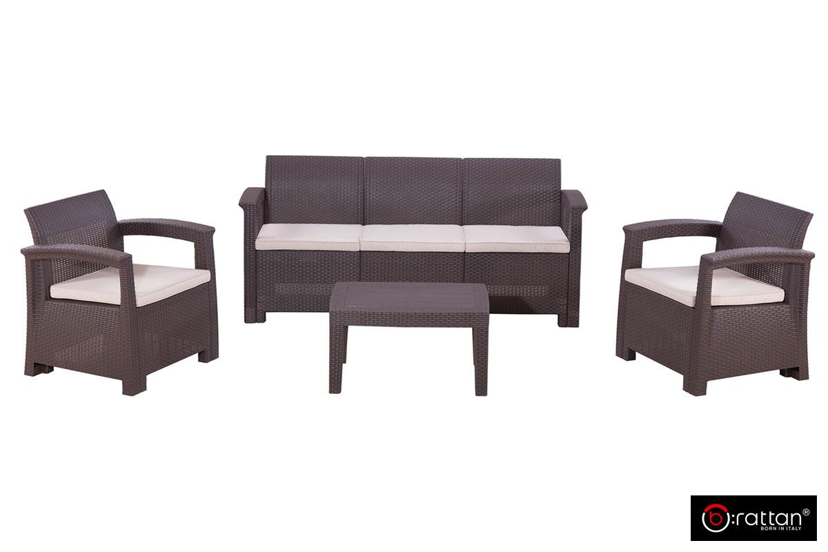 Комплект мебели Rattan Comfort 5, цвет венге - фото 1 - id-p202437333