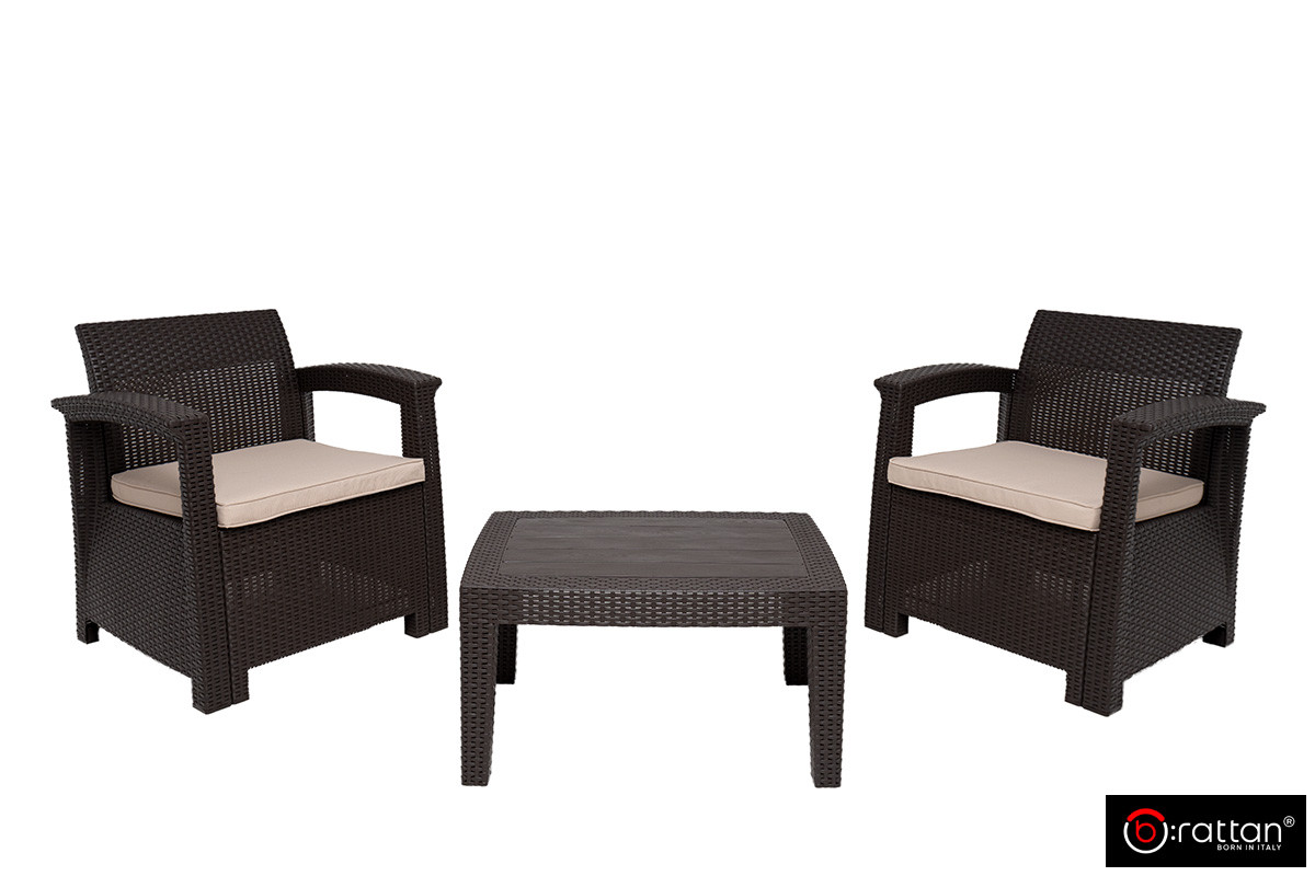 Комплект мебели Rattan Comfort 3, цвет венге
