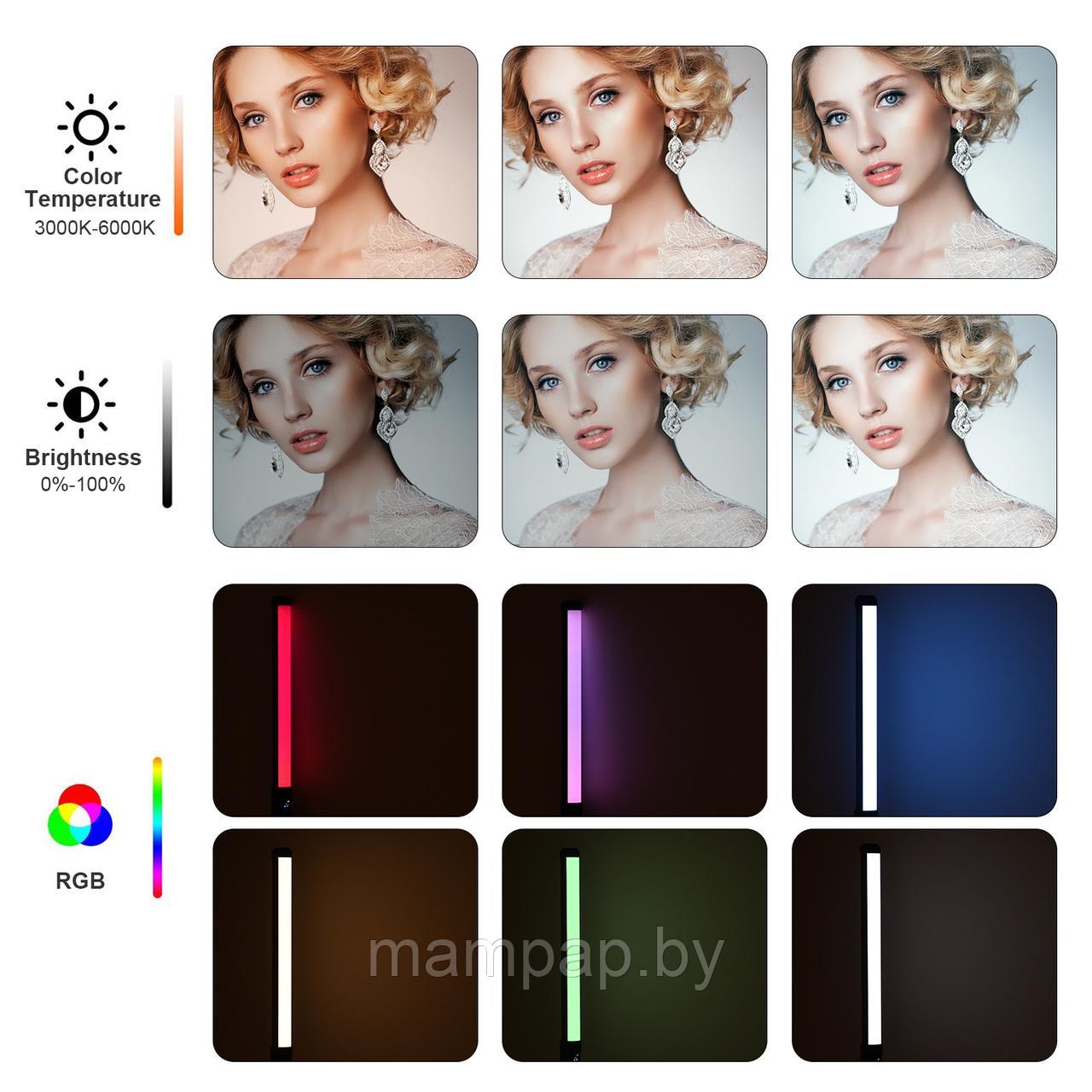 Световая палка RGB Light Stick Premium / Светодиодная лампа для фото и видео, для блогеров с чехлом - фото 9 - id-p202437334