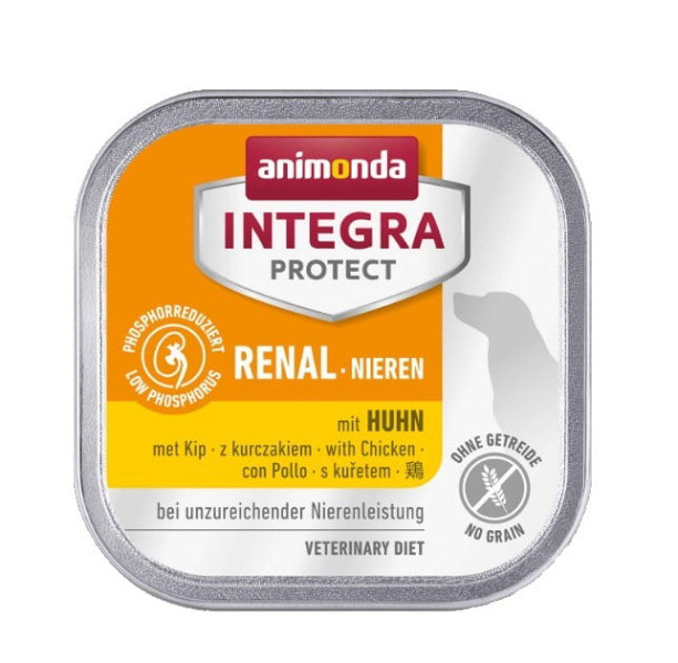 Влажный корм для собак Animonda INTEGRA Protect Renal при заболевании почек (курица) 150 гр - фото 1 - id-p120148814