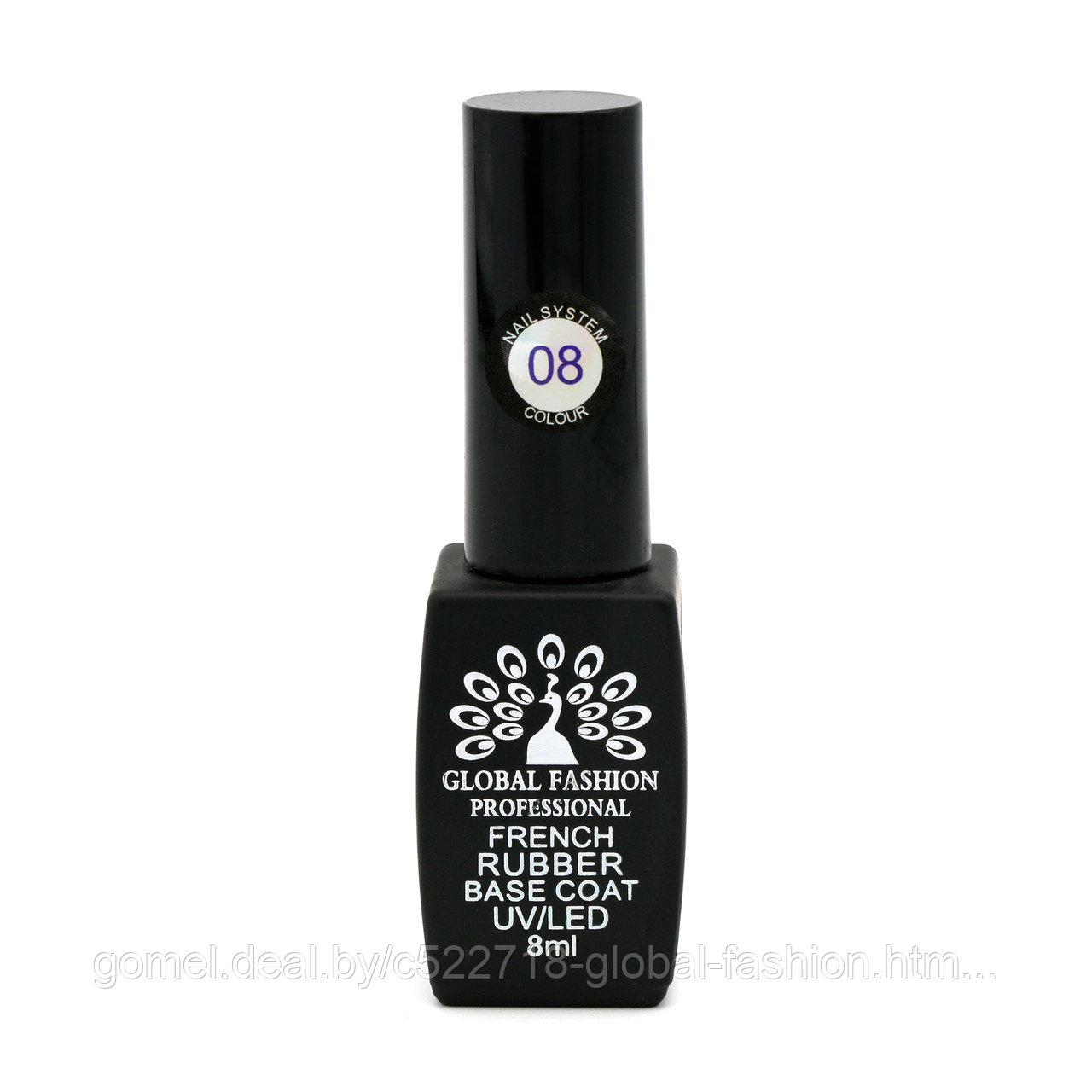 Каучуковая база для гель лака френч, Rubber Base Coat French, 8 мл., Global Fashion 08 - фото 4 - id-p151089959