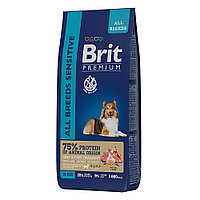 "Brit" Premium Dog Sensitive сухой корм с ягненком и индейкой для собак с чувствительным пищеварением 15кг