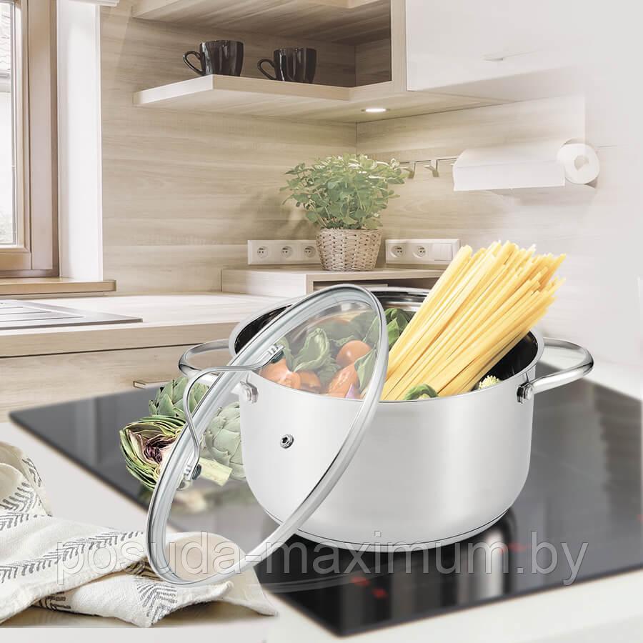 Кастрюля с крышкой из нержавеющей стали  Maestro 2,5Л MR-3519 18