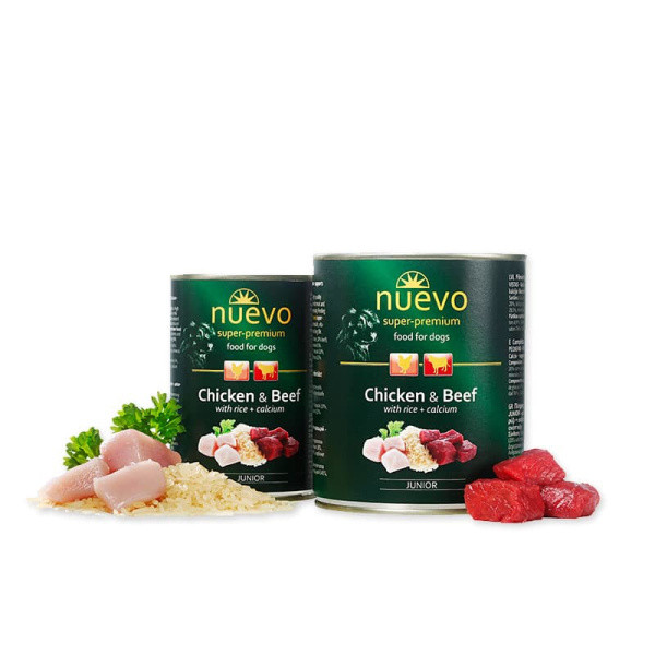 Консервы для щенков NUEVO Junior (курица, говядина, рис) 800 гр (95014) - фото 1 - id-p202473244