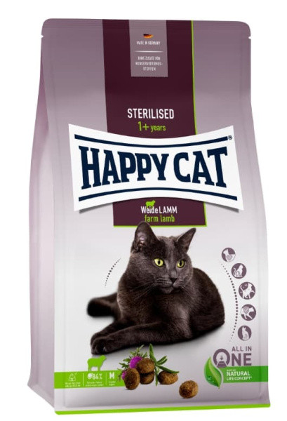 Сухой корм для кошек Happy Cat Sterilised WeideLamm (ягненок) 10 кг - фото 1 - id-p202473327