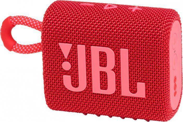 Портативная беспроводная bluetooth мини колонка JBL GO 3 красная музыкальная блютуз маленькая аудиосистема - фото 1 - id-p195451818