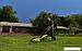 Электрическая газонокосилка на колесах Ryobi RLM18E40H 1800 Вт электрогазонокосилка косилка для травы газона, фото 7
