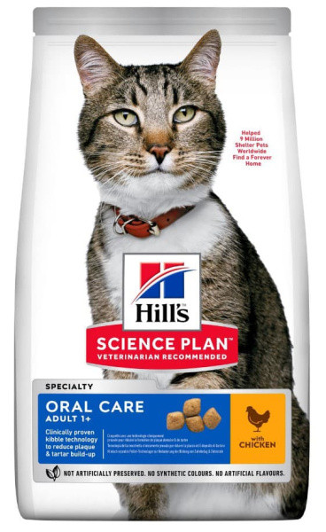 Сухой корм для кошек Hill's Science Plan Oral Care (курица) 1,5 кг - фото 1 - id-p202473437