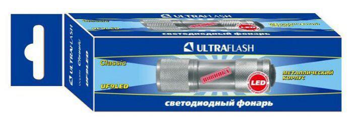 Фонарь ручной светодиодный на батарейках ULTRAFLASH UF9LED фонарик - фото 3 - id-p202119216