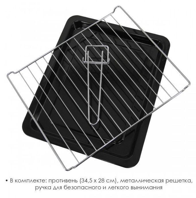 Электроплита настольная с духовкой ATLANTA ATH-1410 черная двухконфорочная электрическая плита ростер - фото 5 - id-p201899328