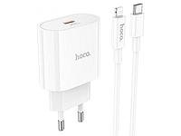 Зарядное устройство Hoco C94A Metro 1xUSB-C 3А PD20W + кабель Lightning 1m White 6931474762184