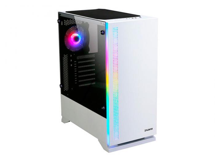 Красивый корпус для игрового ПК компьютера Zalman Miditower S5 белый игровой системный блок