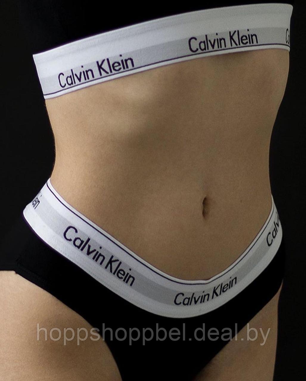 Комплект женского спортивного белья 3в1 Calvin Klein чёрный / Комплект "ТРОЙКА" - фото 2 - id-p202473983