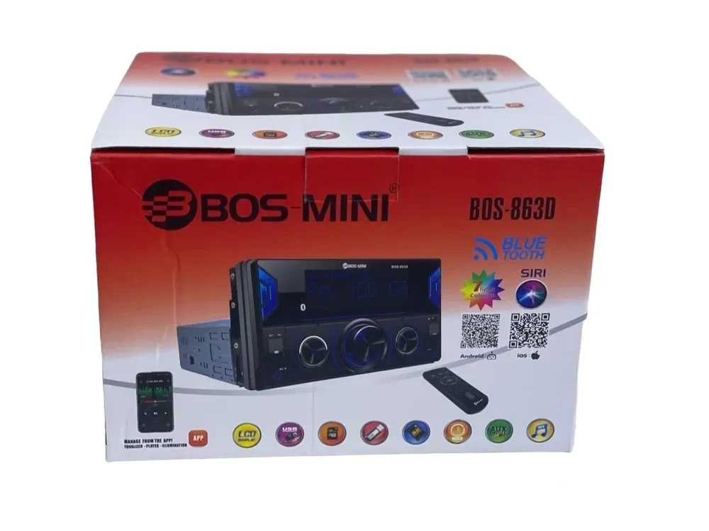 BOS-MINI Автомагнитола BOS-MINI BOS 863D 2Din Bluetooth