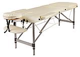 Массажный стол складной Atlas sport 60 см 3-с алюминиевый (фиолетово-бежевый), фото 4