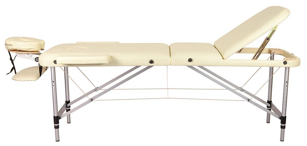 Массажный стол складной Atlas sport 60 см 3-с алюминиевый (бежевый)