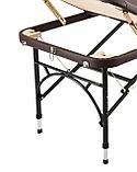 Массажный стол складной Atlas sport STRONG (70 см 3-с алюминиевый усиленная столешница) коричневый, фото 3