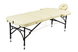 Массажный стол складной Atlas sport STRONG (70 см 3-с алюминиевый усиленная столешница) бежевый, фото 6