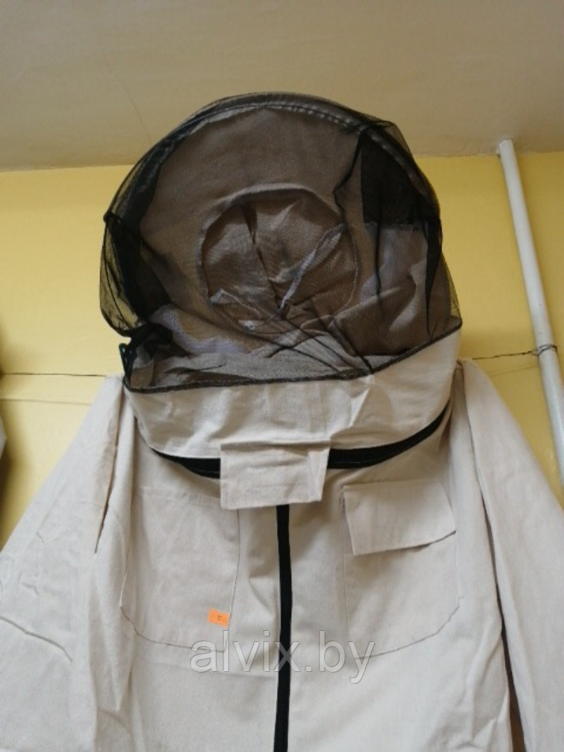 Куртка пчеловода защитная на молнии со шляпой р. 54-56
