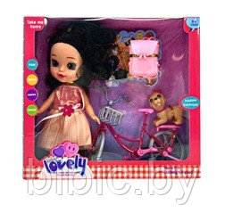 Детская кукла 2204-Е для девочек, велосипед и аксессуары в комплекте - фото 2 - id-p202477833