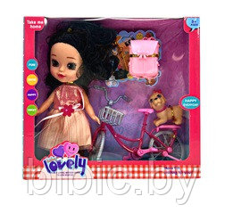 Детская кукла 2204-Е для девочек, велосипед и аксессуары в комплекте - фото 3 - id-p202477833
