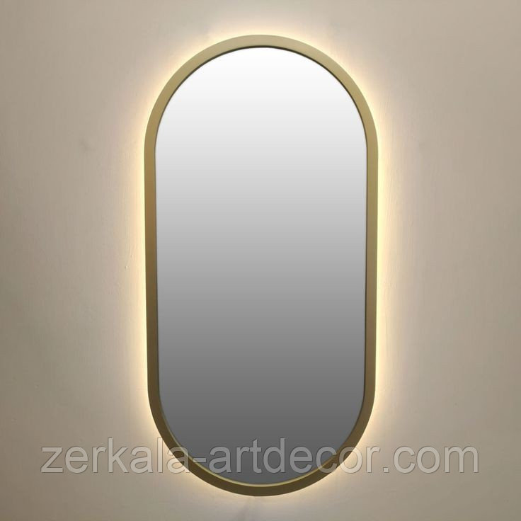 Зеркало овальное(капсульное) "Alba" с парящей подсветкой - фото 7 - id-p202444852