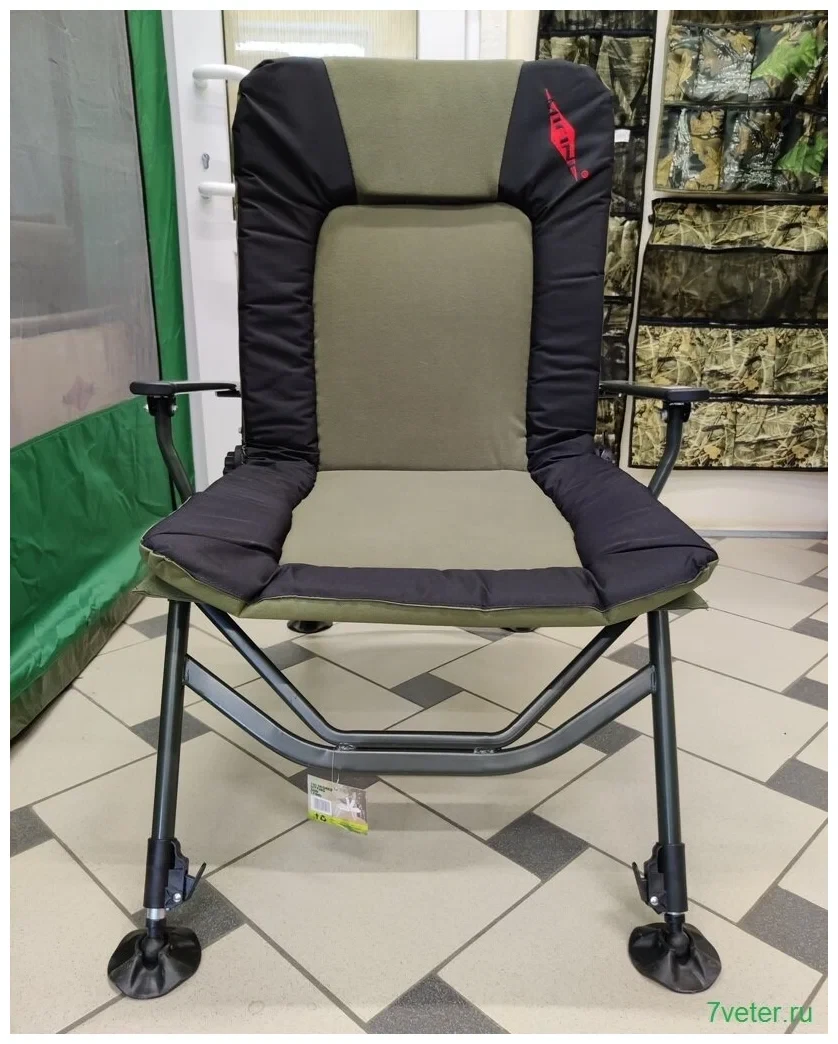 Кресло карповое с подлокотниками Mifine 55066 для рыбалки регулируемые спина и ножки до 150 кг - фото 2 - id-p202478336