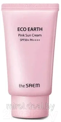 Крем солнцезащитный The Saem Eco Earth Pink Sun Cream EX - фото 1 - id-p202503149