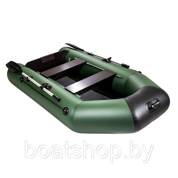 Надувная моторно-гребная лодка Аква 2600 зеленый/черный - фото 3 - id-p202504450