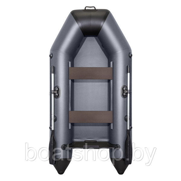 Надувная моторно-гребная лодка Аква 2600 графит/черный