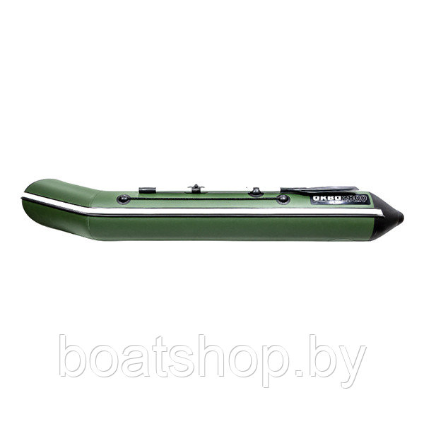 Надувная моторно-гребная лодка Аква 2800 зеленый/черный - фото 7 - id-p202506700