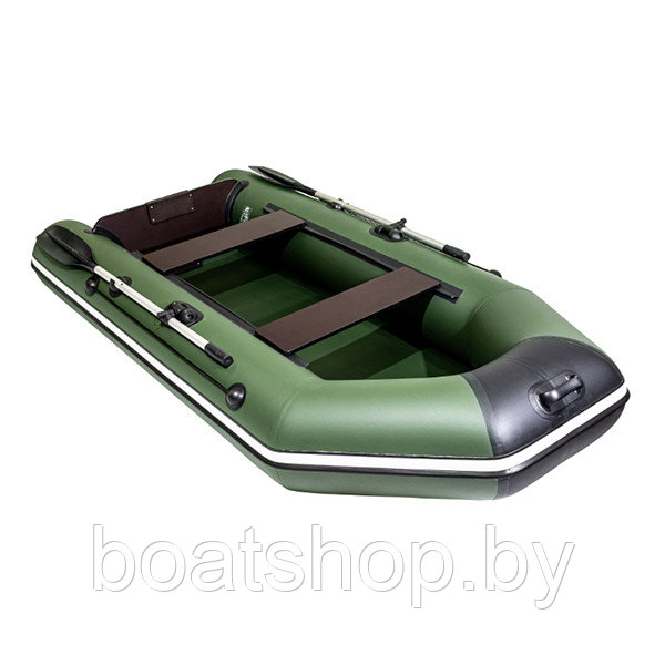 Надувная моторно-гребная лодка Аква 2800 зеленый/черный - фото 3 - id-p202506700