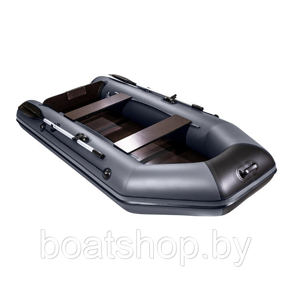Надувная моторно-килевая лодка Аква 2800 слань-книжка киль графит/черный - фото 3 - id-p202508931