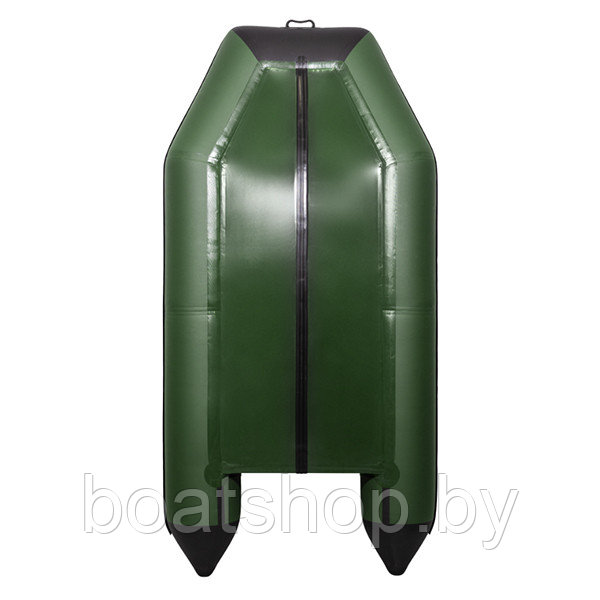 Надувная моторно-килевая лодка Аква 2900 слань-книжка киль зеленый/черный - фото 4 - id-p202512343