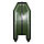 Надувная моторно-килевая лодка Аква 3200 слань-книжка киль зеленый/черный, фото 4