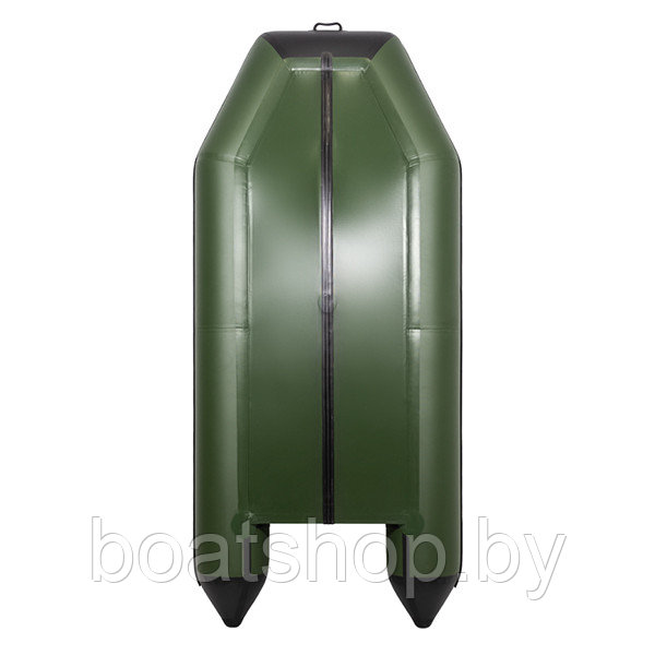 Надувная моторно-килевая лодка Аква 3200 слань-книжка киль зеленый/черный - фото 4 - id-p202517854