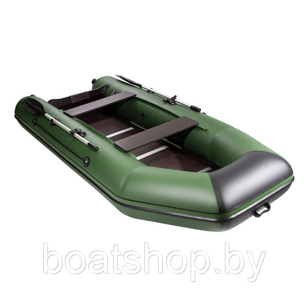 Надувная моторно-килевая лодка Аква 3200 СК зеленый/черный - фото 3 - id-p202518897