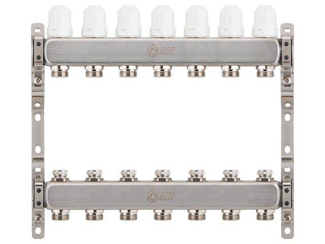 Коллекторная группа AVE162, 7 вых., AV Engineering (Для отопления (радиаторы))