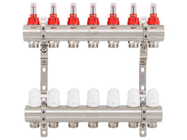 Коллекторная группа AVE777, 7 вых., AV Engineering (Для теплого пола и водоснабжения)