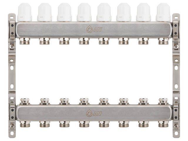 Коллекторная группа AVE162, 8 вых., AV Engineering (Для отопления (радиаторы))