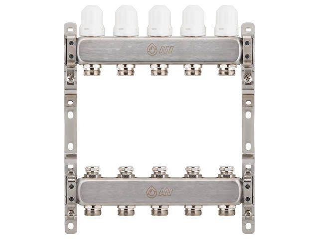 Коллекторная группа AVE162, 5 вых., AV Engineering (Для отопления (радиаторы))